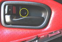 Thumb interior door handle trim screw mr2 toyota sw20