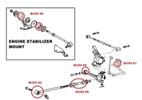 Thumb rear arms sw20 toyota mr2 mk2 superpro polyurethane polybush rear kit