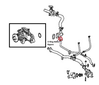 Thumb water by pass o ring seal gasket toyota mr2 mk1 aw11 4age 4agze